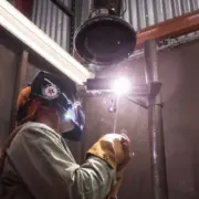 A welding student from Workshops for Warriors