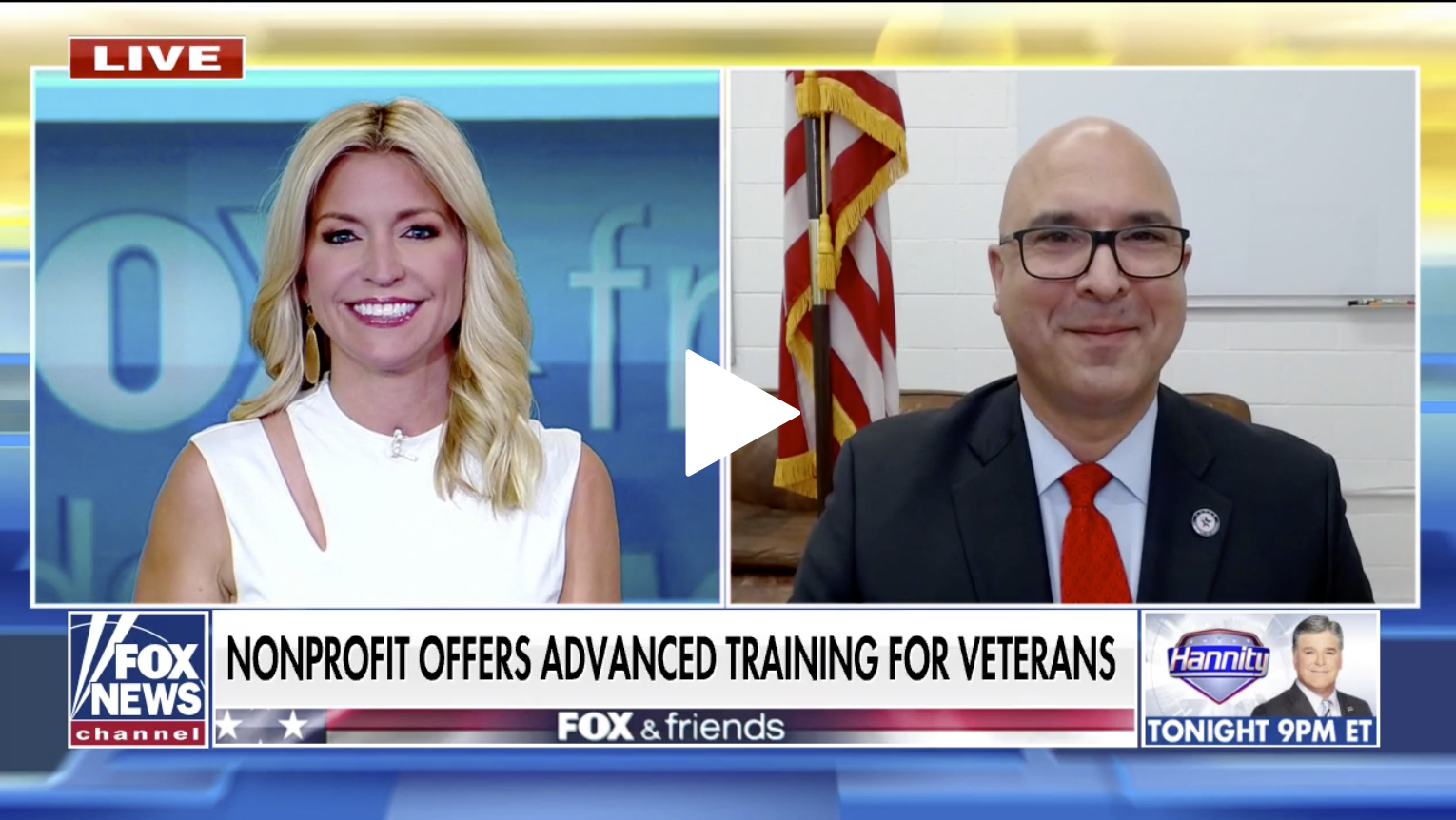 Ainsley Earhardt interviews Workshops for Warriors Founder & CEO Hernán Luis y Prado for Giving Tuesday on Fox & Friends