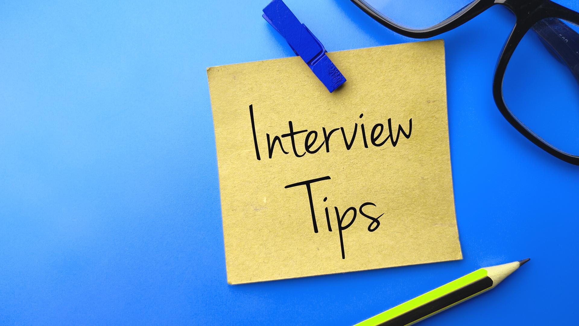 interview tips for veterans post-it note