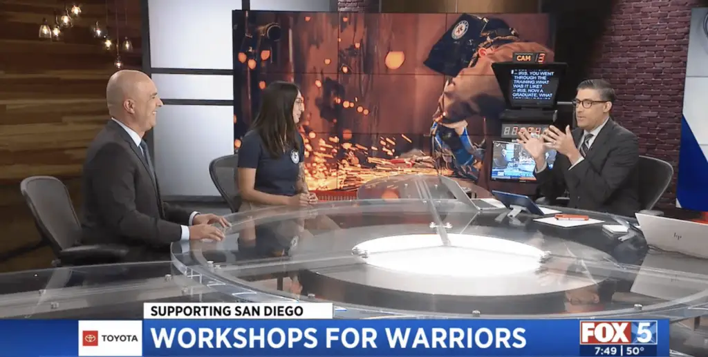 Fox 5 San Diego | Workshops for Warriors is helping veterans get jobs in manufacturing